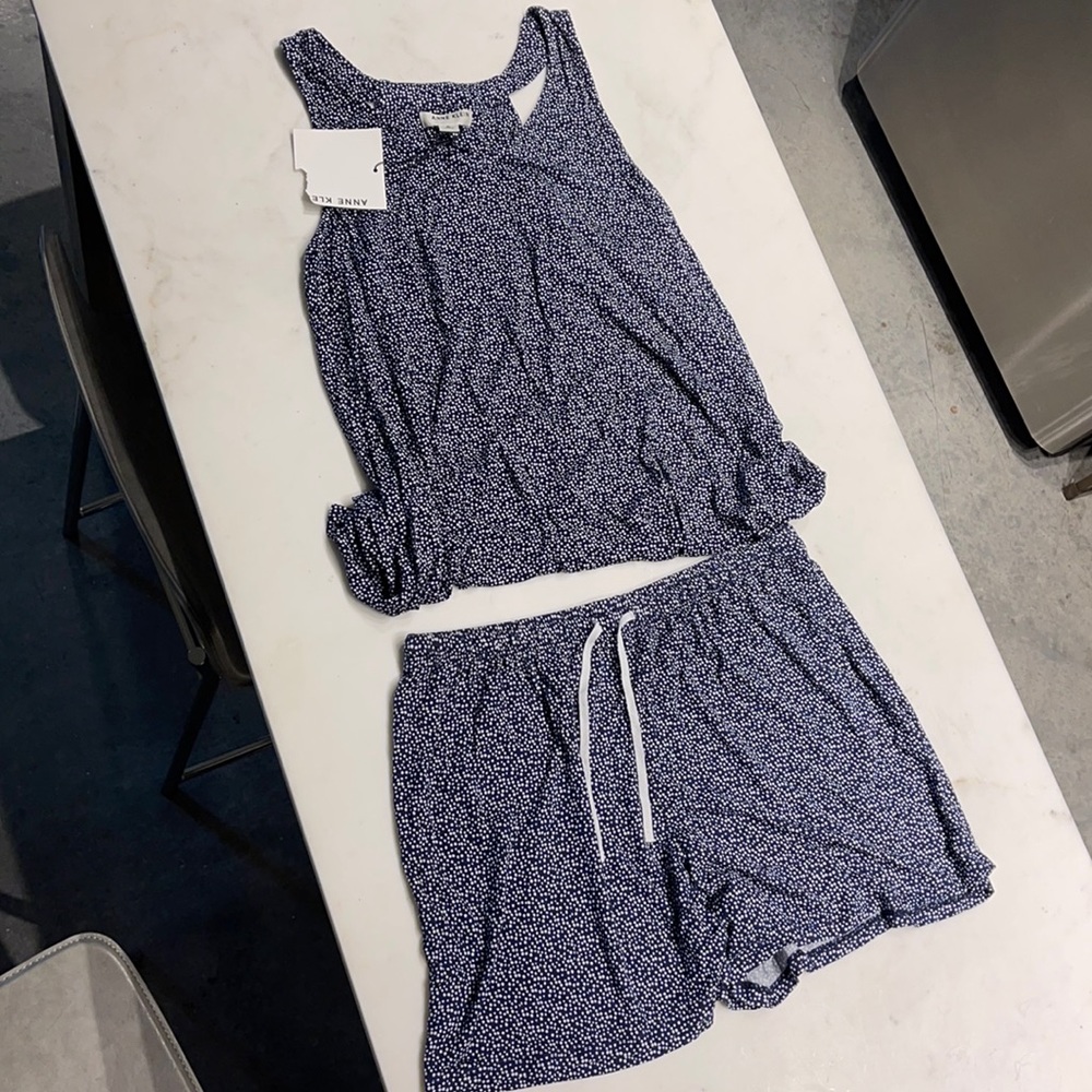 Two piece pajamas set tank and shorts size small